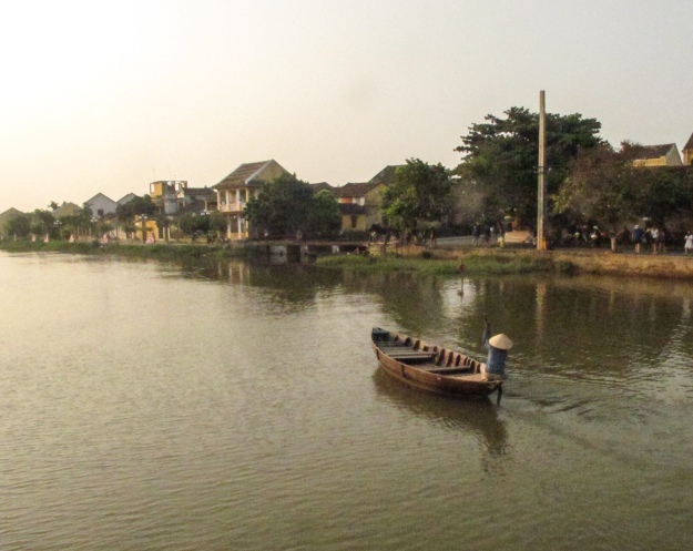 Came back the next day and saw wide fishing nets strewn across the river. Fishing is still very prominent in Vietnam.